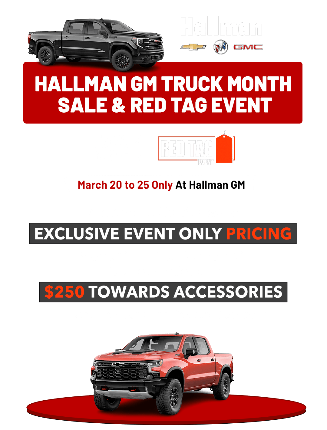 Hallman GM Truck Month & Red Tag Sale Event